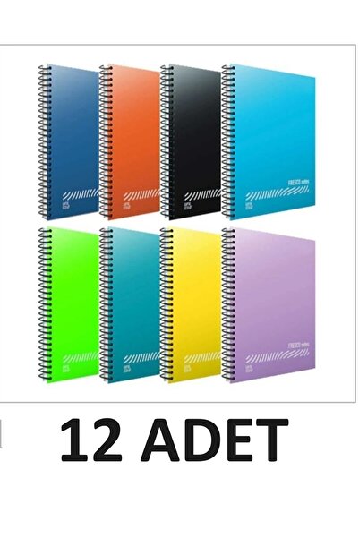 tüftürük Gıpta Fresco Pp Обкладинка 80 Yp Спіральний зошит у лінію 12 штук