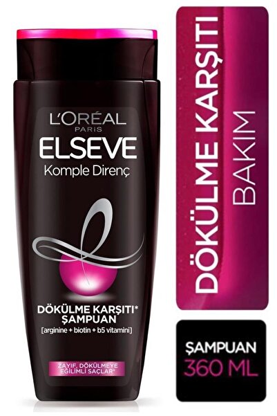 ELSEVE L'Oréal Paris Elseve Komple Direnç Dökülme Karşıtı Şampuan 360 Ml
