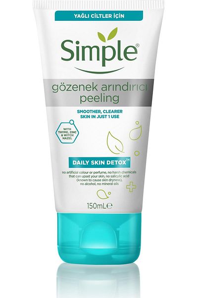 Simple Daily Cut Detox Peeling - Pore Purifying, Non-Shine, 150 ml