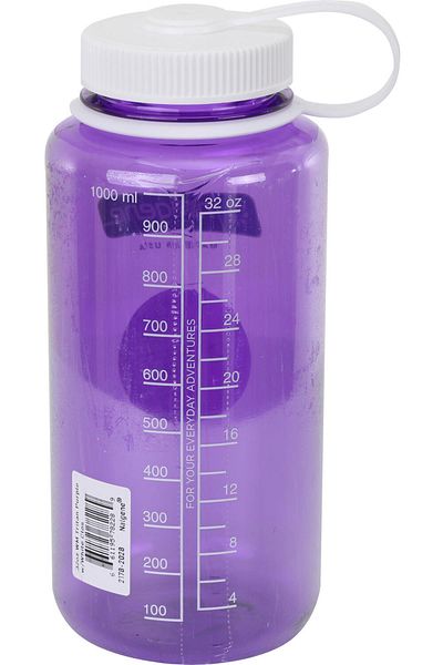 NALGENE زجاجة مياه تريتان بغطاء للرأس من نالجين 32 أونصة كوزمو بلاتينيوم - زجاجة مياه زرقاء