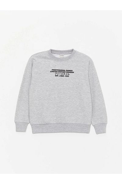 LC Waikiki LCW Kids Crew Neck Printed Long Sleeve Boys Sweatshirt and Sweatpants