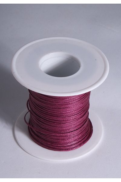 Eskişehir hobi sanat Dark Fuchsia Color 1.0 Mm 50 Meters Waxed Rope Saddler Leather Sewing Thread Necklace Jewelry Design Bracelet Thread
