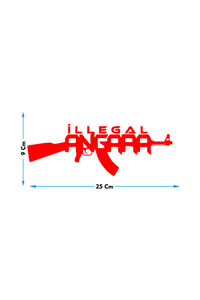 Şimdi Trend Illegal Ankara Auto Glass Lettering 25x9 Cm Car Back Sticker Auto...