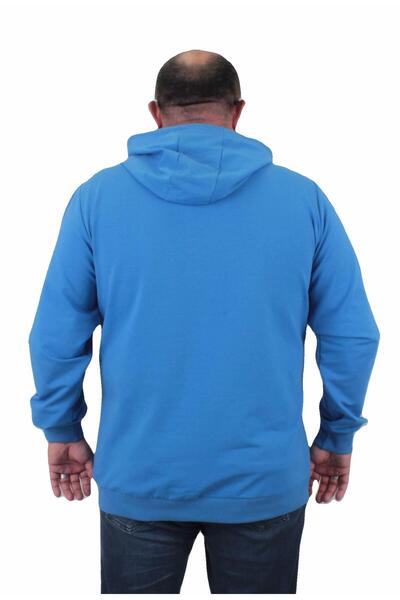 MocGrande Plus Size Basic Seasonal Zippered Hooded Sweat 22751 SAKS