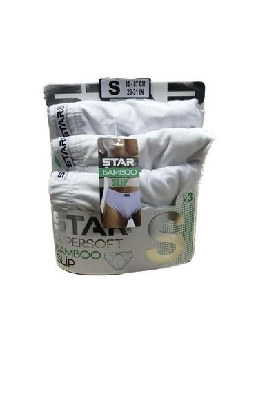 Star Ανδρική βαμβακερή ζώνη 3 συσκευασιών Super Soft Bamboo Slip εσώρουχα