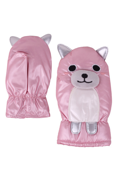 İşnar Modabay Erkek Çocuk Kar Eldiven 2-4 Yaş Yavru Köpek Pembe Renk Parmaksı...