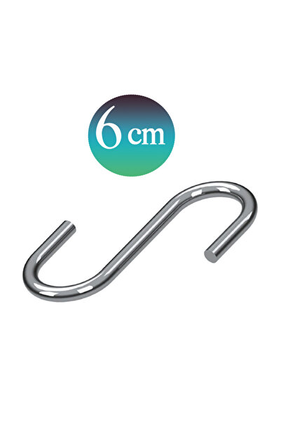 GRİDEKOR 10 Adet 3 Mm 6 Cm ''s'' Kanca, Havlu, Eşarp, Saksı, Çanta, Ofis Ve M...