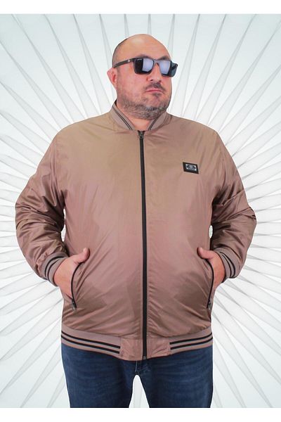 MocGrande Μπουφάν Basic Pilot Plus Size 23823 Mink
