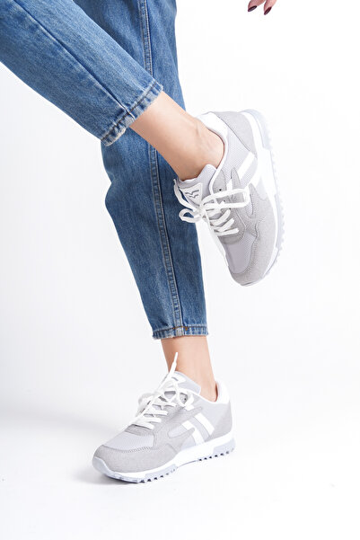 Moda Değirmeni Gri Kadın Sneaker BG1053-101-0001