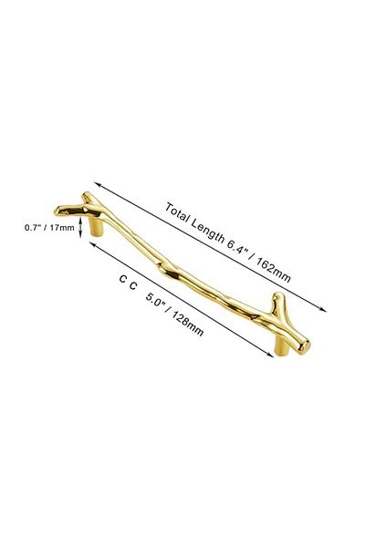 Getshop Alışveriş Pazarı Mâner tavă epoxidică Model de copac ramură Aur Aur – 128 mm (pereche)