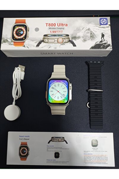 Genel Markalar T900 Ultra Hi Watch Ultra 45 Mm Çift Kordon Nabız Ölçer Androi...