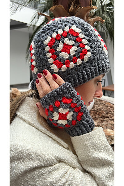 Kutcha Accessories Kutcha Hand Knitted Beret and Gloves Set