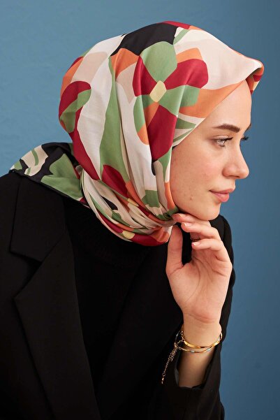 İpekhan Βαμβακερό κασκόλ με σχέδιο Ipekhan Daphne 1108-02