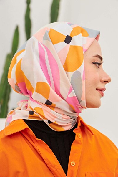 İpekhan Βαμβακερό κασκόλ με σχέδιο Ipekhan Daphne 1108-13