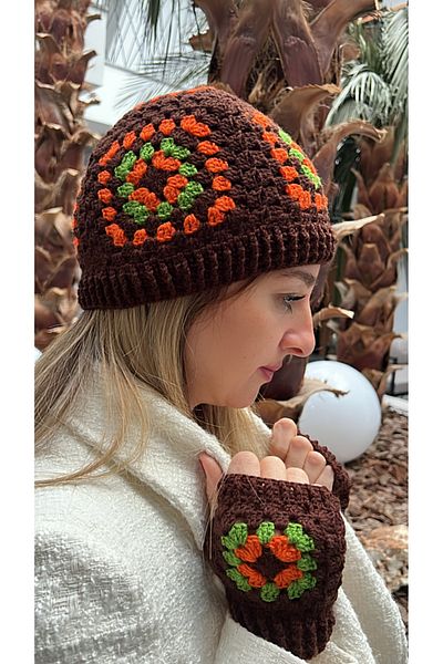 Kutcha Accessories Σετ πλεκτό και γάντια Kutcha