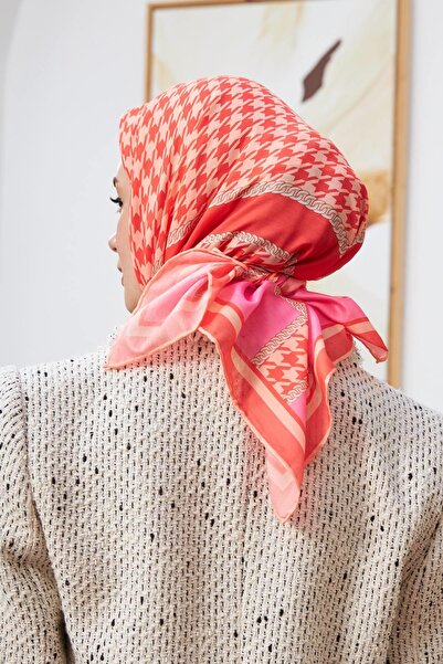 İpekhan Ipekhan Houndstooth Pattern Cotton Scarf 1129-02