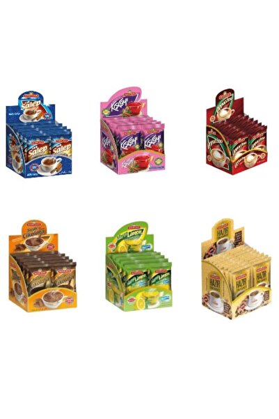 Altıncezve SALEP,KIŞ ÇAYI,CAPPUCCİNO,SICAK ÇİKOLATA,NANE LİMON,HAZIR TÜRK KAHVESİ ŞEKERLİ TEK İÇİMLİK 20'Lİ