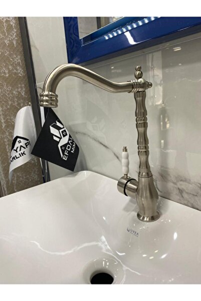 EFDAL YAPI MİMARLIK Inox Saten Mutfak Bataryası Musluğu 5 Yıl Garantili Pirin...