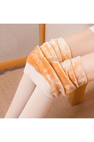 MİSTİRİK Ravena Model Sıkılaştıran Ve Toparlayan Tüylü Sıcak Tutan Polarlı Dokuma Külotlu Çorap Ten Renk