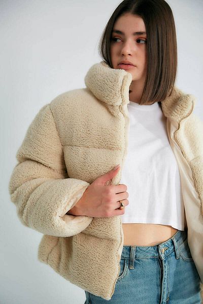 Robin Beige Plush Coat