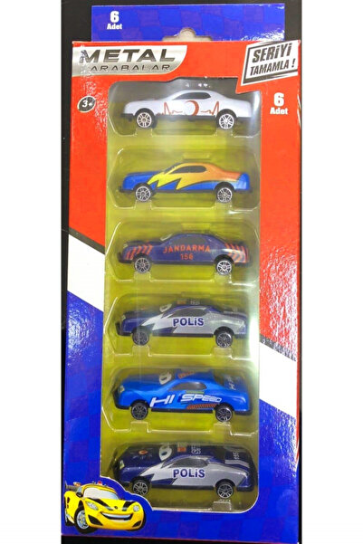 Numaca Yarış Arabası Çocuk Oyuncak Süper Metal Arabalar 6 Adet Renkli - Desen...