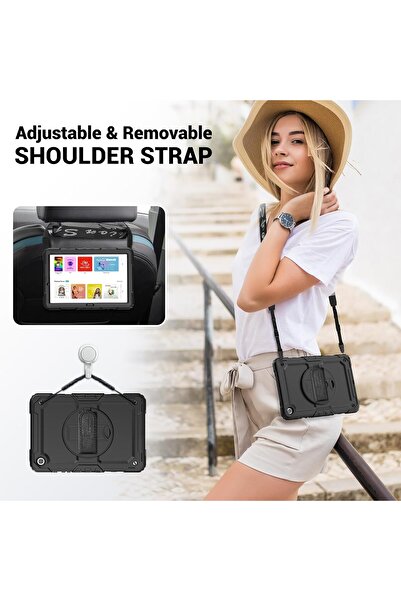 m.tk moveteck Samsung Galaxy Tab A9 Plus 11 Inch Sm-X210 Tablet Compatible Case Full Protective Strap Defender Armor Tank