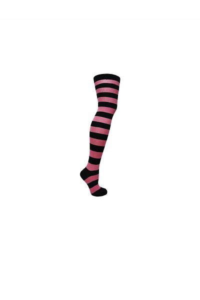 Design Socks STRIPED COTTON KNEE TOP SOCKS