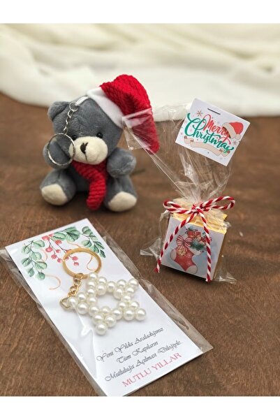 Denseden En Uygun Yılbaşı Hediyelik Etiketli Çikolata 5 Adet, kartlı anahtarl...