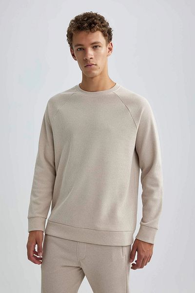 DeFacto Sweatshirt mit Rundhalsausschnitt und normaler Passform