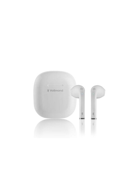 Vollmond VL201 Bluetooth 5.3 IPX6 Level Suya ve Tere Dayanıklı Tasarım TWS Kablosuz Kulaklık Beyaz -