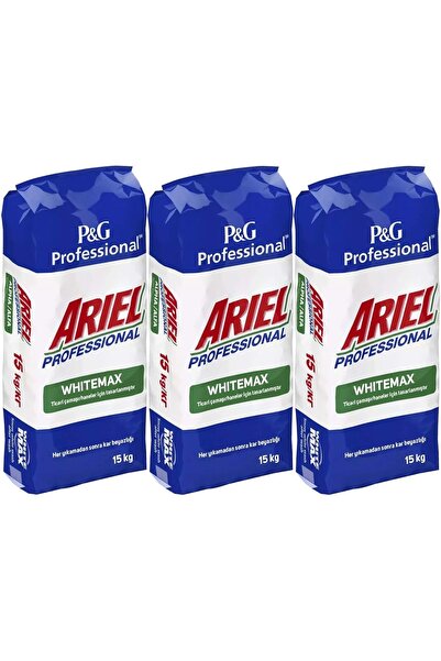 Ariel Matik Toz Çamaşır Deterjanı 45KG Whıtemax (3PK*15KG) (300 Yıkama)