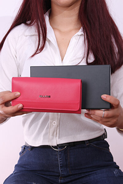 Grande 2615 %100 HAKİKİ DERİ CÜZDAN FUŞYA