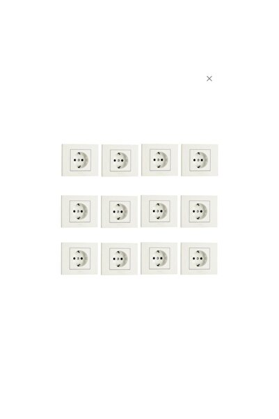 OVİVO 12 Ovivo Grano White Grounded Socket Frames Included**