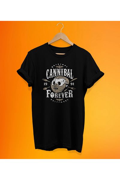 remonz Μπλουζάκι Hannibal Lecter με στάμπα μαύρο, 100% βαμβάκι, Oversize, μεγάλο μέγεθος