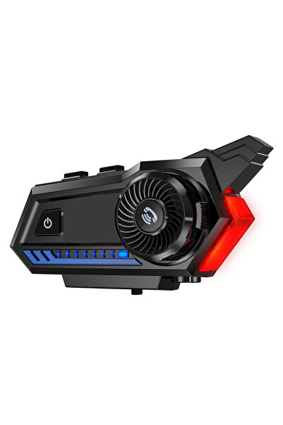 Dynego Kask Kulaklık Bt57 Bluetooth 5.3 Motosiklet Kulaklık Edr Ikaz Işık Modlu Intercom Kask Kulaklık BT57