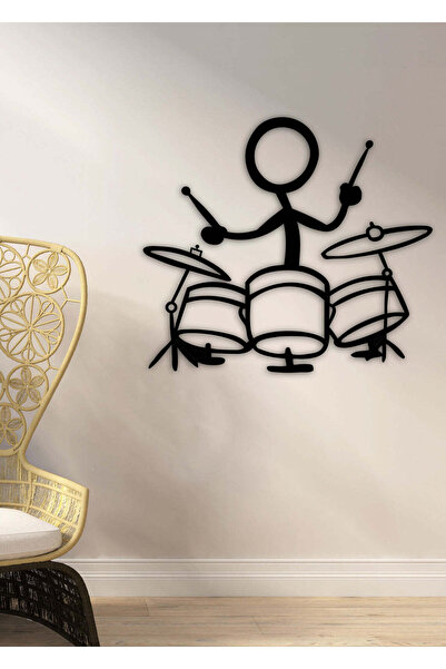 Stick Drummer Metal Duvar Tablosu