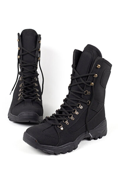 Mida Shoes Lace-up Black Nabuk Military Early Boots