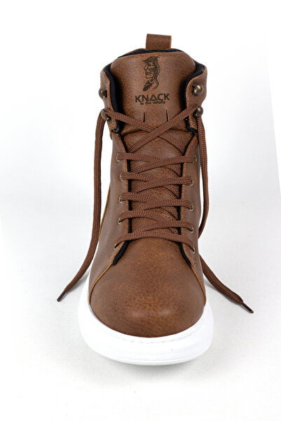 Rainon Store Taba Deri Yüksek Taban Bağıcıklı Yüksek Boğazlı Spor Bot