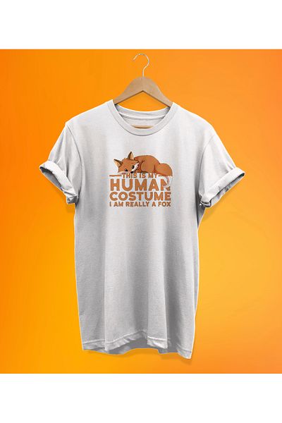 remonz Μπλουζάκι Fox Printed White, 100% Cotton Basic (κανονικό μέγεθος).