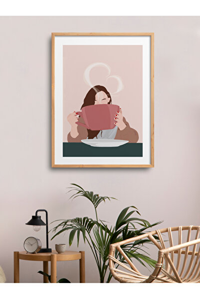 HOMEPACK Çerçeveli Tekli Tablo Coffee Seri Modern Poster Tablo TK/173