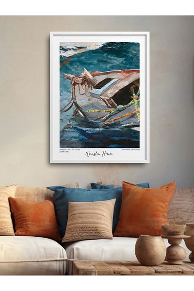 HOMEPACK O singură pictură înrămată Pictură poster din seria modernă cu barca cu pânze TK/181