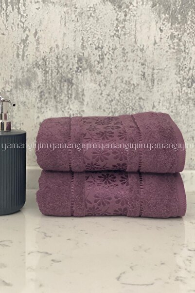 Özdilek Blossom Hand-Face Towel 2 Pieces - Plum