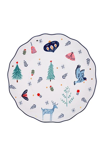 Emsan Infancy New Year New Bone 2-Pack Cake Plate 20.5 Cm