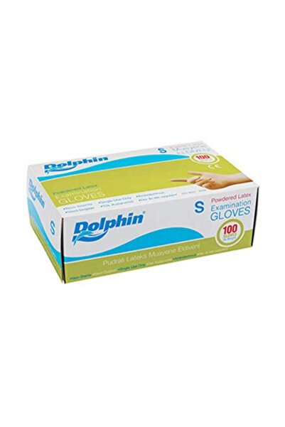 Dolphin 4-Piece Dolphin Powdered Gloves Latex Small 100-Piece