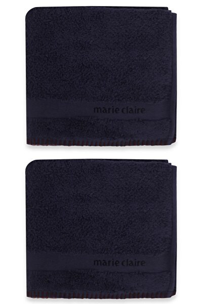 Marie Claire Melodie 100% бавовняний темно-синій рушник - 30x50 см, набір з 2 штук