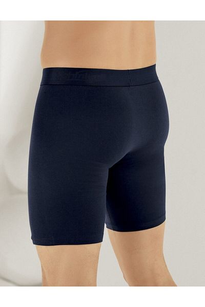 Şahinler Ανδρικό Navy Blue Lycra Long Boxer Me114