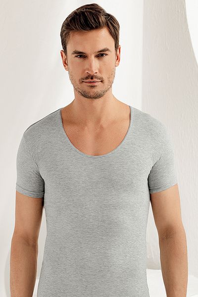 Şahinler Ανδρικό γκρι κοντομάνικο Lycra μονό τζέρσεϊ Tank Top ME085