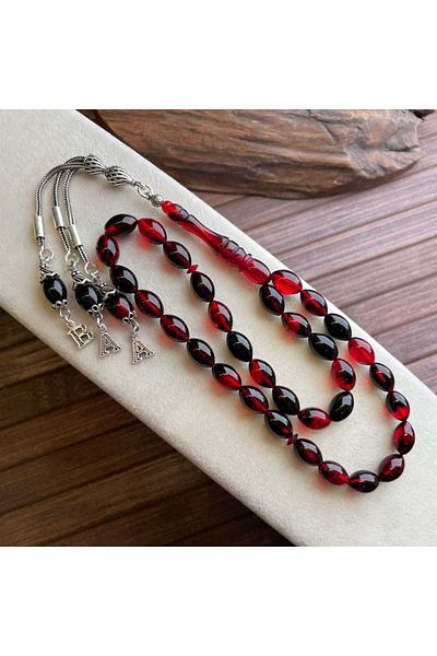 dergah tesbih Lettered Rosary - Amber Design