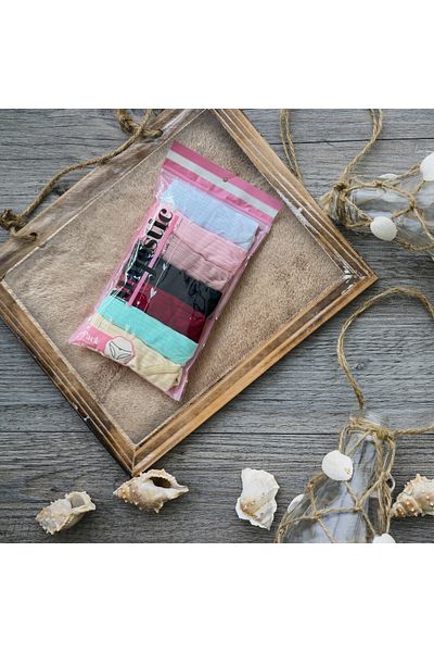 MrrMajestic Pachet de 7 chiloți pentru femei, 100% bumbac organic, mărimea bikini