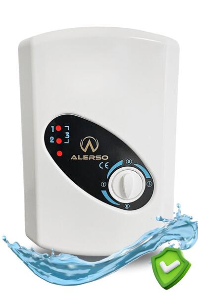 Alerso Premium Elektrikli Banyo Şofbeni 7 Emniyetli Ani Su Isıtıcı 7500w